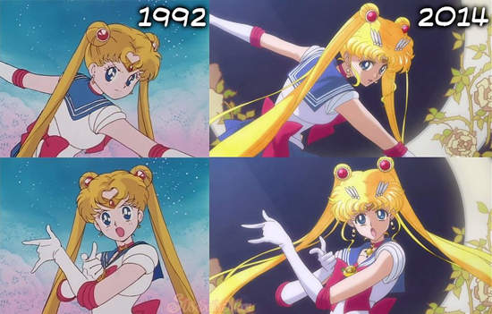 《美少女戰士》舊版動畫與漫畫風格美戰新動畫比較 《美少女戰士》舊版動畫與漫畫風格美戰新動畫比較