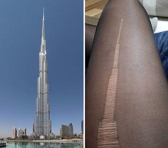 《神秘似曾相識感》原來我大腿上就有哈里發塔啊（恍然大悟）