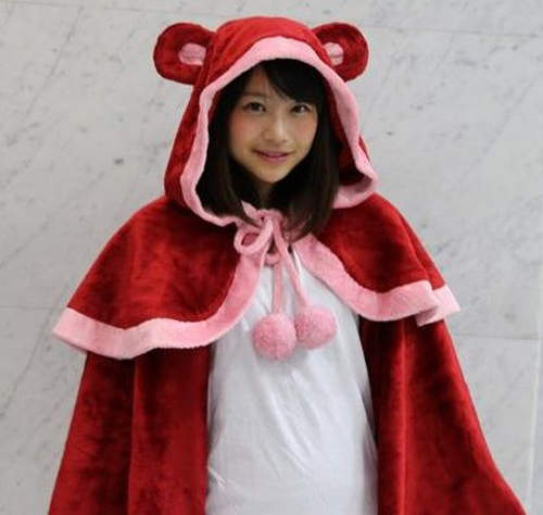 《海賊王砂糖造型披巾》麻豆月城知美穿上就跟砂糖一樣甜