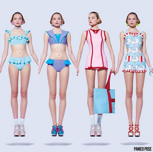 可愛復古的《洋裝系泳衣》名人間話題的新感覺泳裝♥