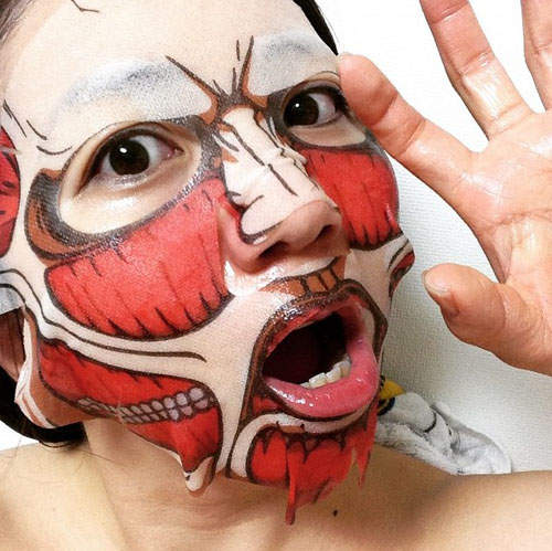 《進擊的巨人面膜》網友實戴報告大家都變巨人出來嚇人啦
