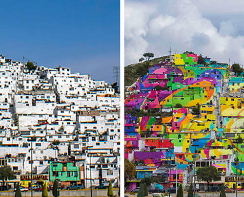 《彩繪墨西哥》把整個鎮從黑白變成彩色的(❛◡❛✿)