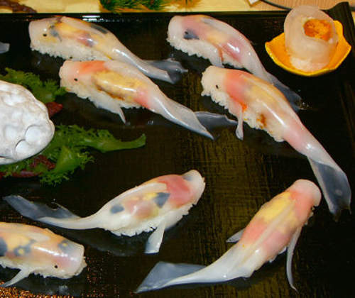 超逼真《鯉魚壽司》這麼"新鮮"的壽司根本捨不得入口啊~ 超逼真《鯉魚壽司》這麼"新鮮"的壽司根本捨不得入口啊~