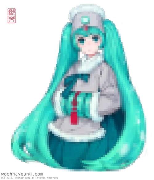 古典萌娘《韓服初音》想不到韓服與雙馬尾也能這麼萌