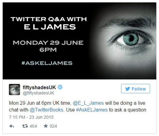 《格雷的五十道陰影Q&A》推特大爆走 這算是網路霸凌嗎? 《格雷的五十道陰影Q&A》推特大爆走 這算是網路霸凌嗎?