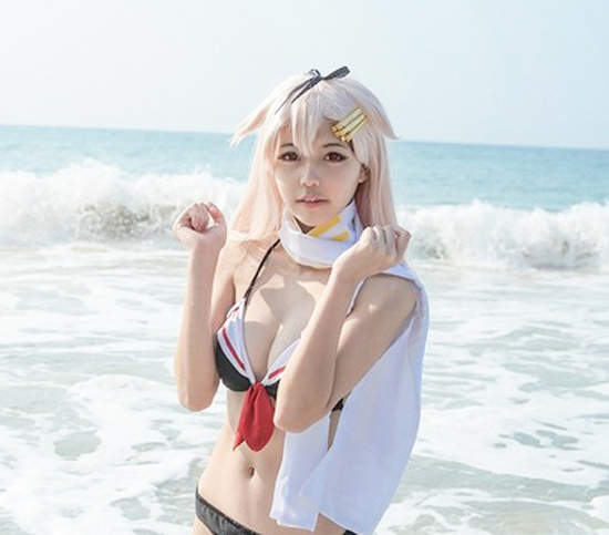 《宅宅愛COser》雨宮空梓在沙灘上的美美艦隊收藏寫真