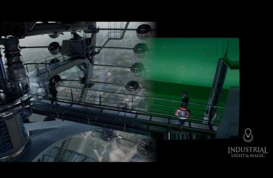 《美國隊長2》特效前後對比圖 除了演員以外都是特效...