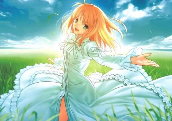 Wing《SABER 最終章節版》完成品模型 難得一見的SABER連身洋裝造型立體化