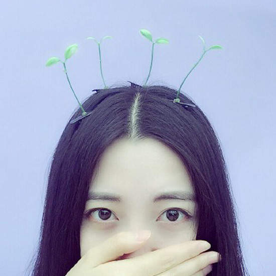 呆毛的概念?《豆芽花髮夾》真心覺得有點萌耶  呆毛的概念?《豆芽花髮夾》真心覺得有點萌耶