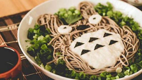 《龍貓山藥泥蕎麥麵》夏天就吃個TOTORO消消暑吧♥