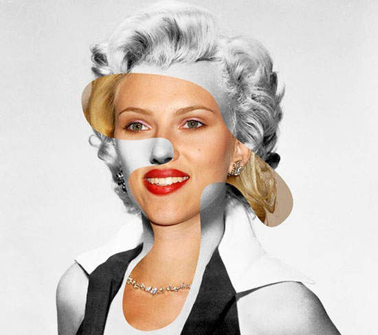 古今混合《拼貼明星臉》到底是史嘉蕾還是夢露? 古今混合《拼貼明星臉》到底是史嘉蕾還是夢露?