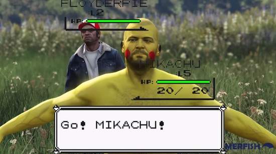 《GTA5再現神奇寶貝》皮卡丘虐殺574連續HIT（掃射）