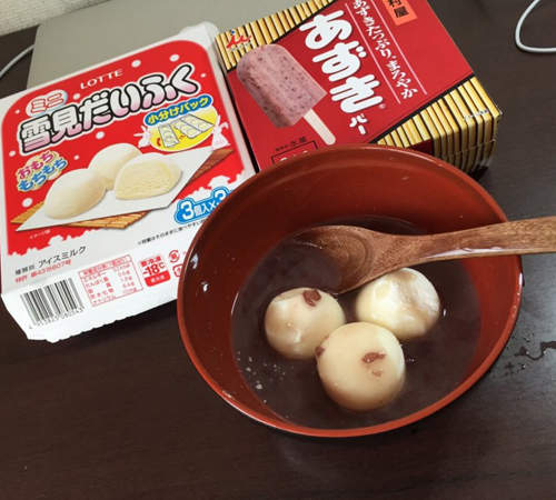 話題《紅豆冰棒×雪見大福》竟然就能簡單做出日式白玉紅豆湯？