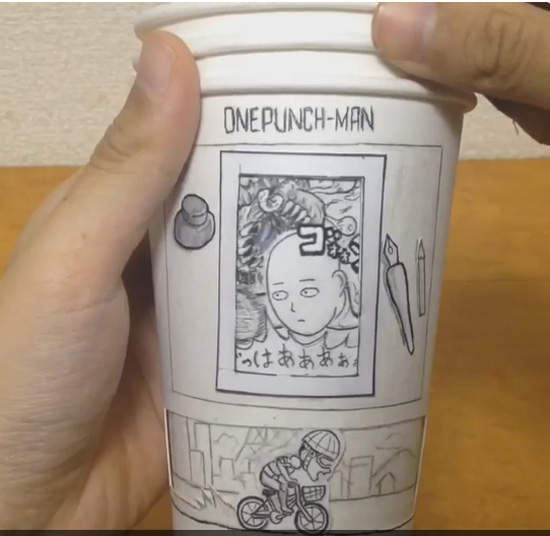 《一拳超人動圖》在紙杯上也有秒殺怪人的威力 《一拳超人動圖》在紙杯上也有秒殺怪人的威力