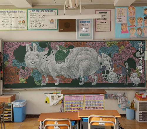 超高水準《美大生的黑板畫》持續佔領各校黑板中...