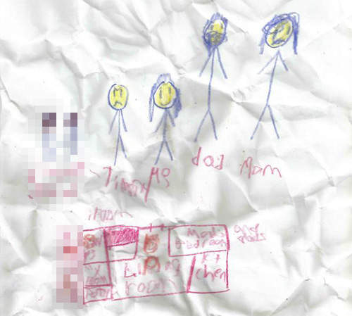 都市傳傳說《6歲女兒的畫》媽以為亂畫結果發現驚人事實 都市傳傳說《6歲女兒的畫》媽以為亂畫結果發現驚人事實