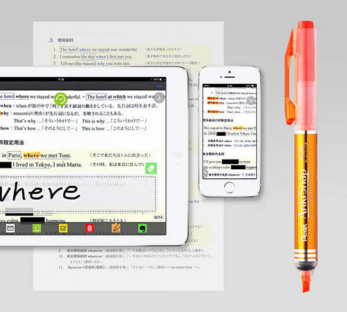 日本《Pentel AnkiSnap 手機螢光筆》一起來把關鍵字抹黑吧 日本《Pentel AnkiSnap 手機螢光筆》一起來把關鍵字抹黑吧