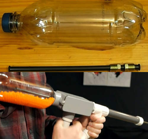 DIY寶特瓶空氣槍　捏一捏BB彈就這麼射出去惹❤