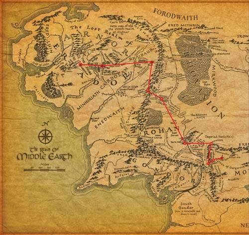 科學解密《魔戒主角佛羅多到底走了多遠》中古世界地圖vs.谷哥地圖 科學解密《魔戒主角佛羅多到底走了多遠》中古世界地圖vs.谷哥地圖
