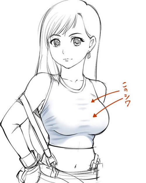 這也是種性感《隱乳山脈》巨乳才會有的衣服皺摺 這也是種性感《隱乳山脈》巨乳才會有的衣服皺摺