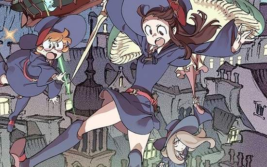 《小魔女學園》尖尖魔女帽搭配掃帚的可愛小魔女　Kill La Kill製作公司TRIGGER出品