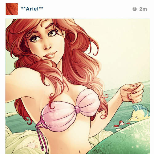 《迪士尼人物的Instagram》非常有幕後花絮的感覺呢耶