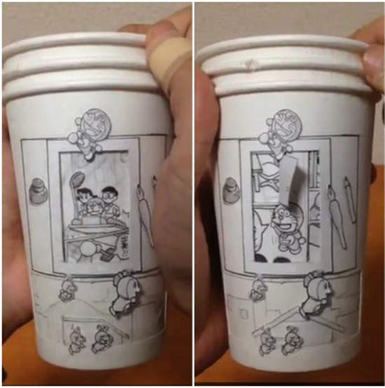 《哆拉A夢紙杯動圖》28秒帶你回顧兒時的感動 《哆拉A夢紙杯動圖》28秒帶你回顧兒時的感動