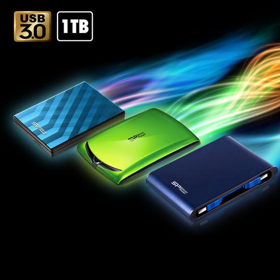 SP廣穎電通USB3.0外接式硬碟全面升級1TB超大容量!