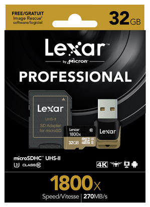 Lexar 發表新一代 Professional 1800x microSD UHS-II 記憶卡