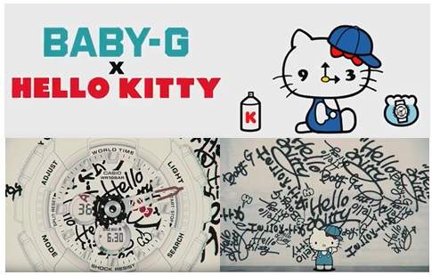 BABY-G × HELLO KITTY 全新聯名預告短片打造出女孩專屬的街頭塗鴉風