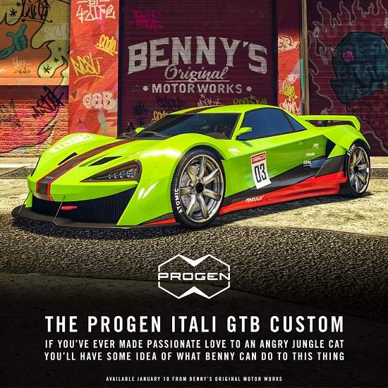 GTA 線上模式 - 現已推出培羅義塔力 GTB 改裝款