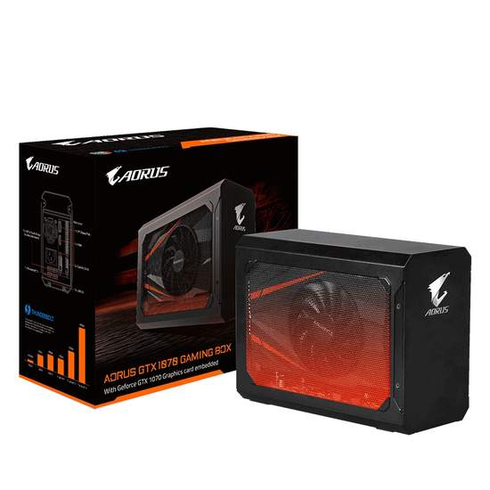 技嘉推出AORUS GTX 1070 Gaming Box顯示卡外接盒隨插即用輕鬆將輕薄筆電進化成電競平台