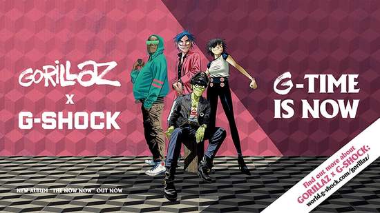 CASIO正式宣布「街頭霸王GORILLAZ」將與G-SHOCK展開特別合作企劃