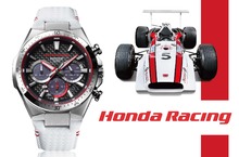 EDIFICE攜手日本汽車品牌HONDA推出聯名錶款EQS-800HR    以車隊Honda Racing為設計靈感 碳纖維錶盤搭配紅白雙色設計
