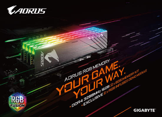 技嘉廣受注目的AORUS RGB XMP 3200記憶體正式出貨