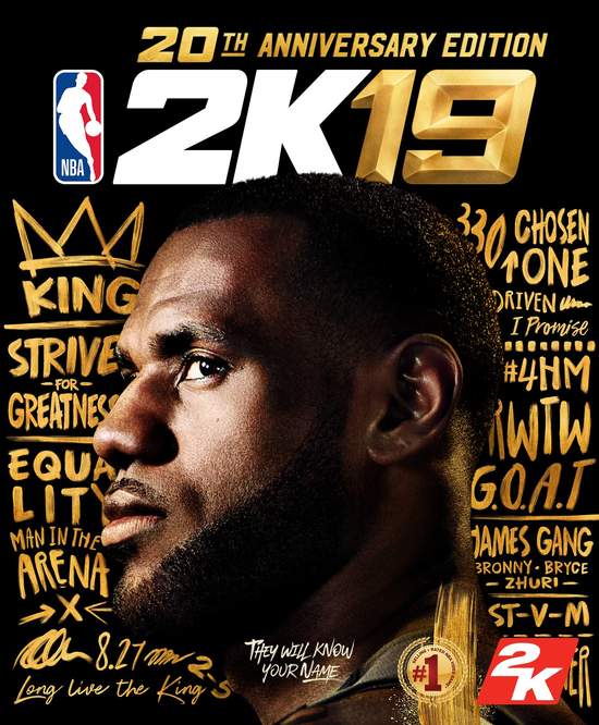 《NBA 2K19 20週年紀念版》匯集了LeBron James的座右銘文字