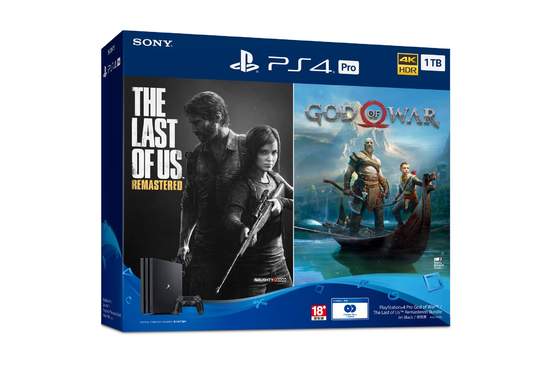 PlayStation®4 Pro及2款備受好評的遊戲的 PlayStation®4 Pro God of War™ /  The Last of Us™ Remastered Bundle 即日起以新台幣12,980元發售 