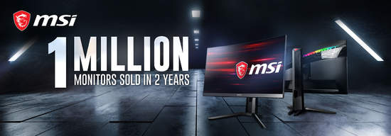 微星僅用兩年時間  電競顯示器銷量突破百萬台