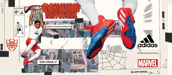 adidas X MARVEL 聯名推出Donovan Mitchell首款簽名戰靴 D.O.N. Issue #1化身超級英雄「蜘蛛人」　正式登台