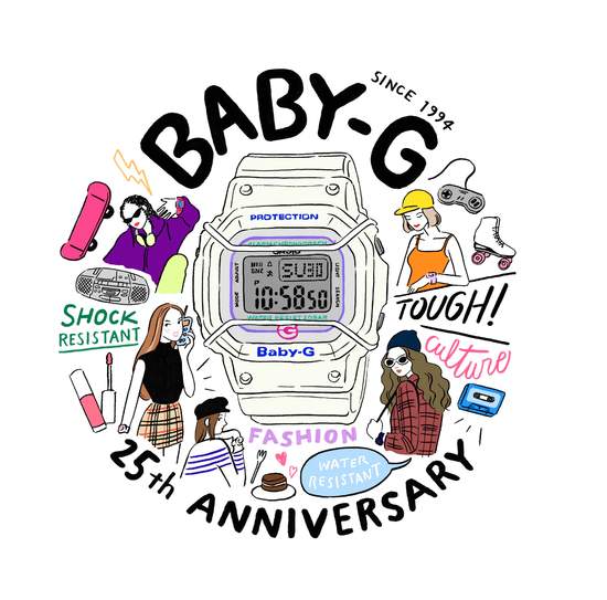 BABY-G歡慶誕生滿25周年 復刻初始版錶款 BGD-525正式推出