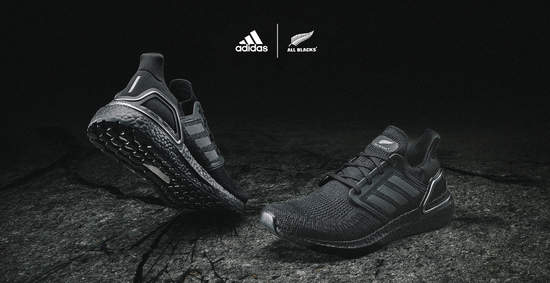 adidas攜手紐西蘭橄欖球國家隊ALL BLACKS打造首款聯名跑鞋 披上黑衫軍輝煌戰袍！Ultraboost 20 ALL BLACKS盡顯勇者榮耀