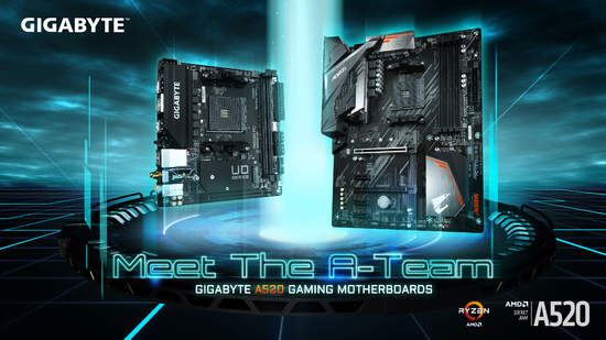 技嘉搶先推出多款搭載A520晶片組的AMD主機板