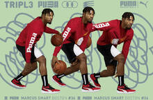 NBA 年度最佳防守球員 Marcus Smart 全新 PUMA TRIPLE Mid 中筒實戰籃球鞋