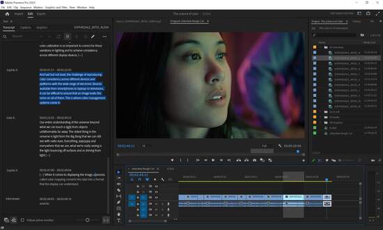 Adobe Premiere Pro發佈人工智慧驅動的基於文本的影片剪輯工作流程