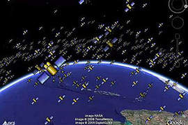 人造衛星的密度 神奇的Google看地球(Google Earth Satellites) 人造衛星的密度 神奇的Google看地球(Google Earth Satellites)