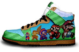 超級瑪利歐 Super Mario x Nike 訂制款球鞋 超級瑪利歐 Super Mario x Nike 訂制款球鞋