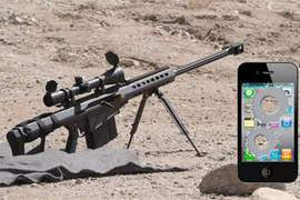 用M82A1狙擊步槍打爆iPhone 4的感覺是…爽 用M82A1狙擊步槍打爆iPhone 4的感覺是…爽