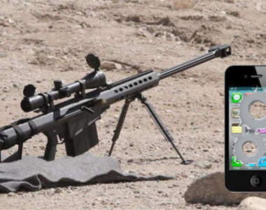 用M82A1狙擊步槍打爆iPhone 4的感覺是…爽 用M82A1狙擊步槍打爆iPhone 4的感覺是…爽