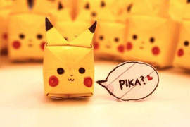 來!今天教你怎麼摺皮卡丘Pika Pika。◕‿◕。 來!今天教你怎麼摺皮卡丘Pika Pika。◕‿◕。