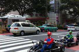 你沒看錯!真實版《瑪莉歐賽車》出現東京街頭! 你沒看錯!真實版《瑪莉歐賽車》出現東京街頭!
